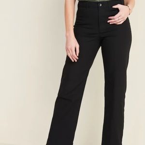 High-Waisted Slim Wide-Leg Chinos for Women
